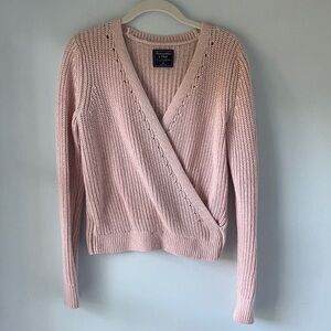 Abercrombie & Fitch Pink Crossover Sweater – Size XS